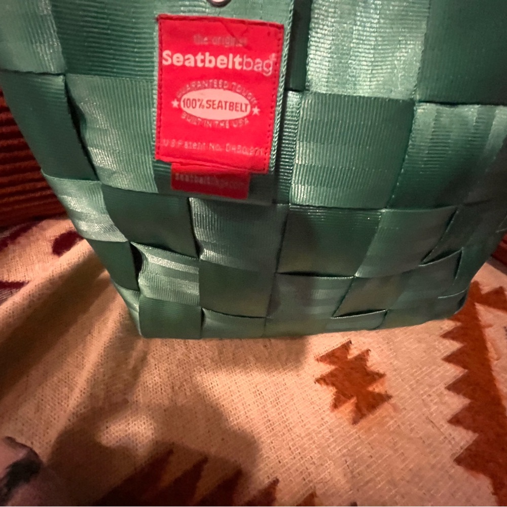 Seatbeltbag Woven Tote in Teal Green
